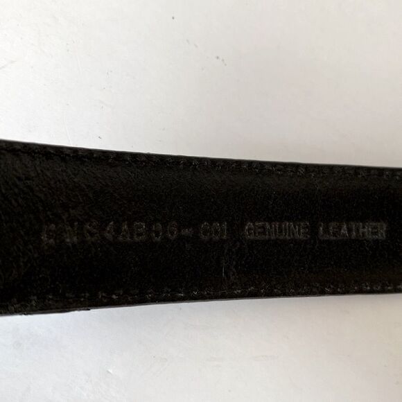 Greg Norman Collection Black Croc-Embossed Leather Belt Gold Buckle 40" Western - Picture 6 of 7